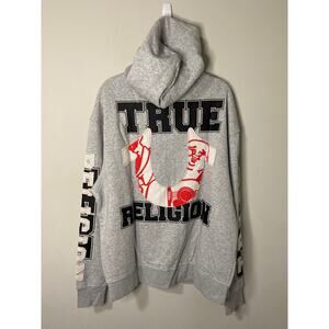 New True Religion Men's Graphic Logo Full Zip Hooded Sweatshirt, Size XL